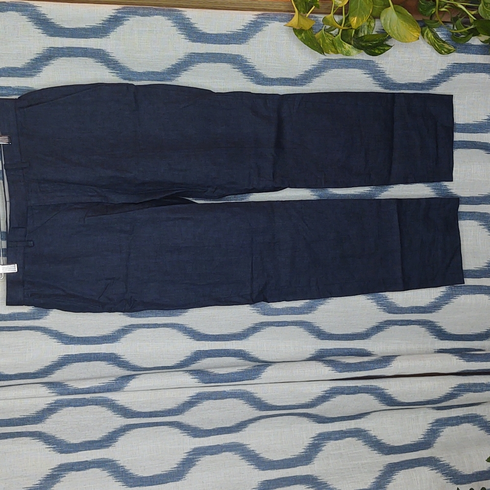 32x30 Navy Linen Pants Banana Republic